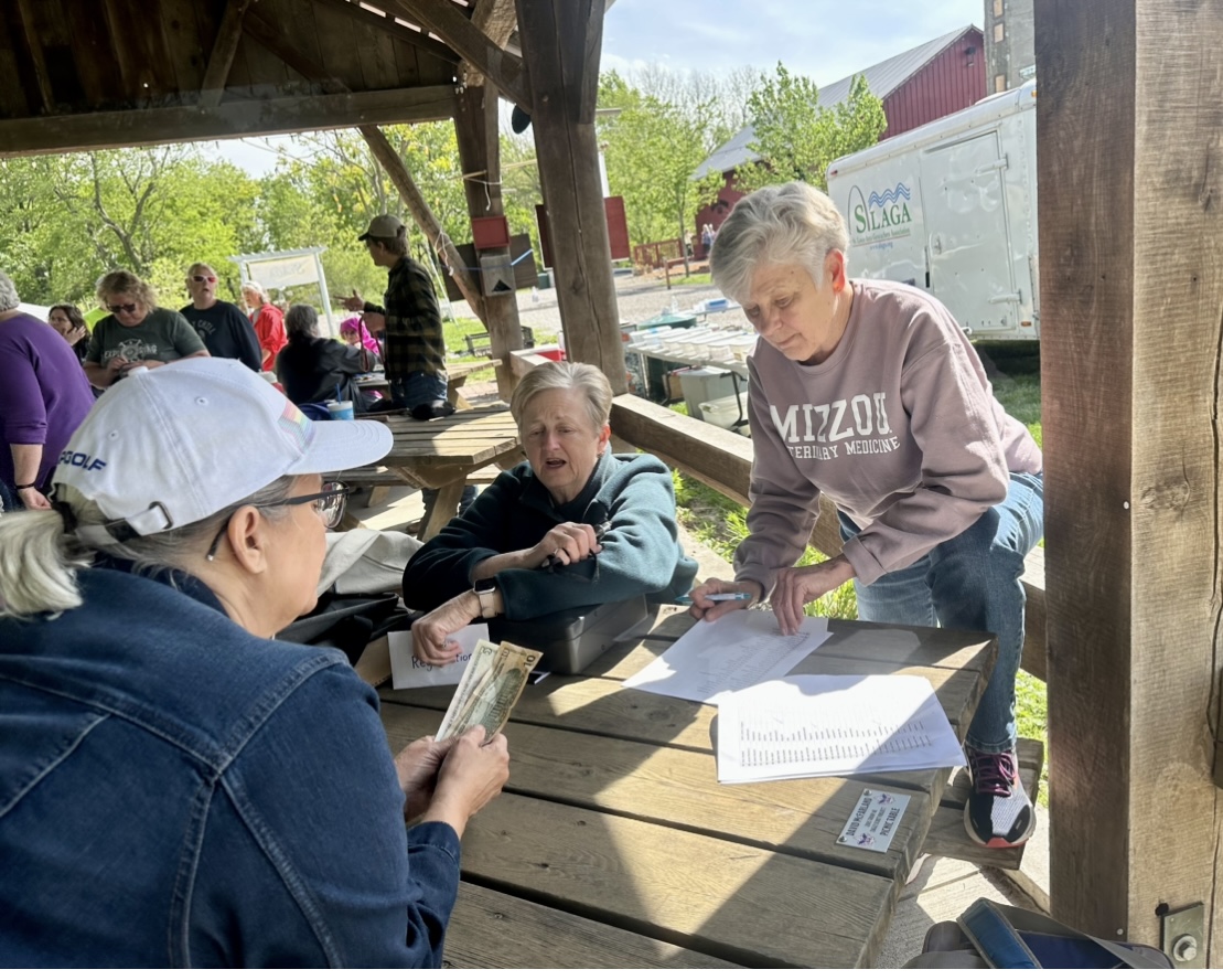 Spring picnic 2024 Nan treasurer collecting meal money